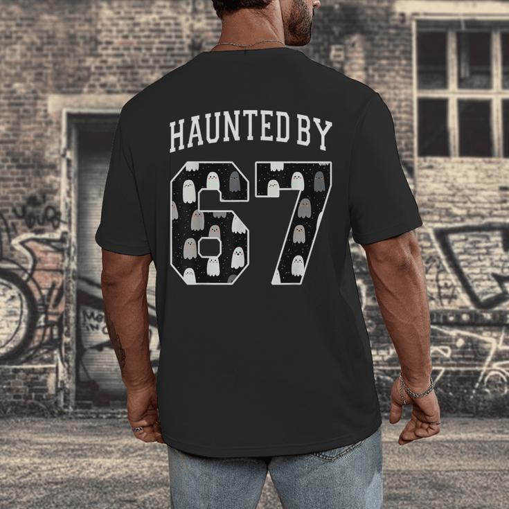 Haunted By 6 7 67 Six Seven Halloween Teacher Mom Men's Back Print T-Shirt, funny design Haunted By 6 7 67 Six Seven Halloween Teacher Mom Men's Back Print T-Shirt, funny design