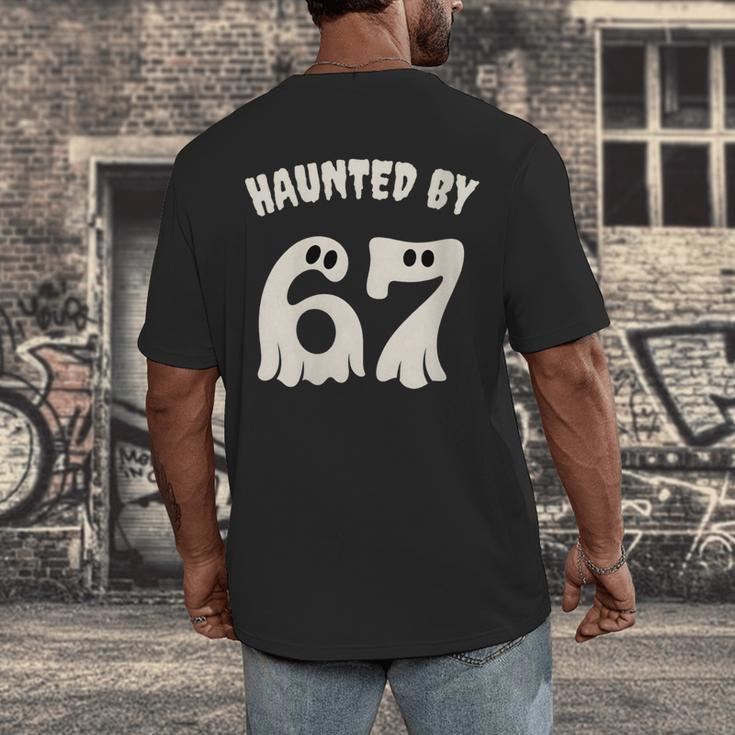 Haunted By 67 Teacher Halloween 6 7 Shirt Men's Back Print T-Shirt, funny design Haunted By 67 Teacher Halloween 6 7 Shirt Men's Back Print T-Shirt, funny design