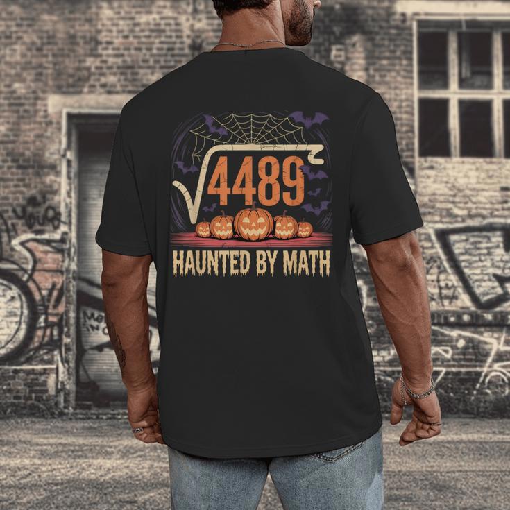 Haunted By Math 67 Meme Math Teacher Square Root 4489 Men's Back Print T-Shirt, funny design Haunted By Math 67 Meme Math Teacher Square Root 4489 Men's Back Print T-Shirt, funny design