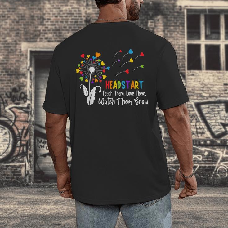 Headstart Teacher Early Childhood Educator Men's Back Print T-Shirt, funny design