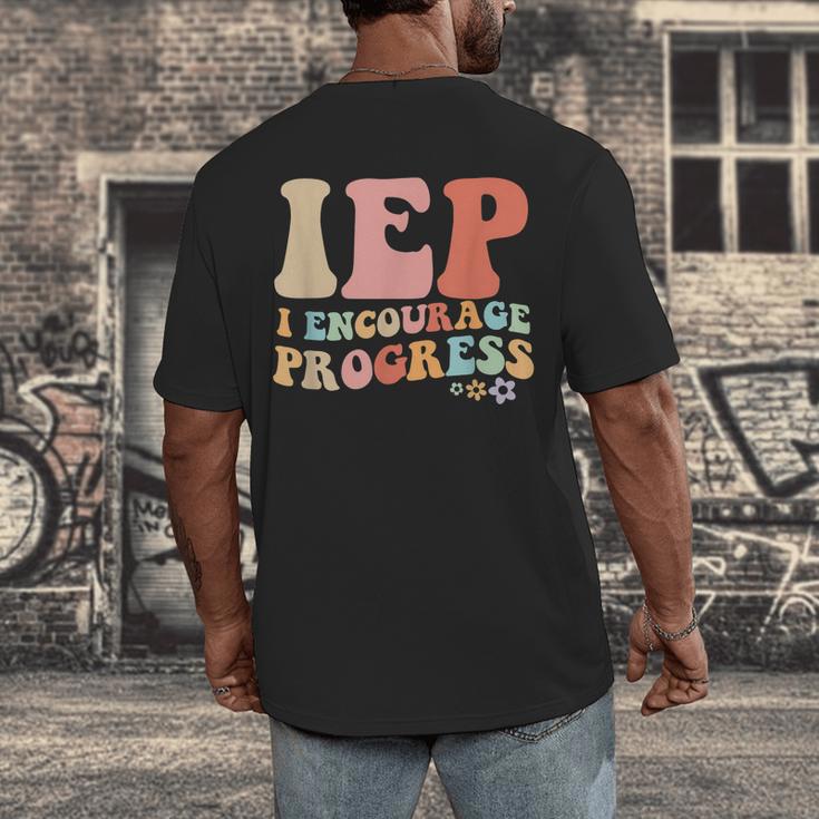 IEP I Encourage Progress Special Education Teacher Graphics Men's Back Print T-Shirt, funny design IEP I Encourage Progress Special Education Teacher Graphics Men's Back Print T-Shirt, funny design