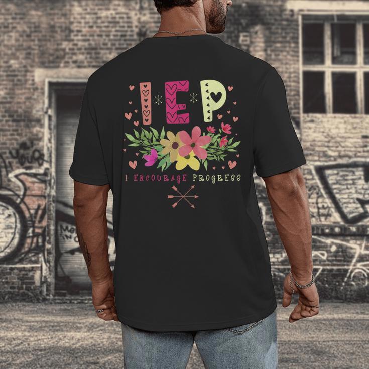 IEP I Encourage Progress Teacher Special Education Men Women Men's Back Print T-Shirt, funny design IEP I Encourage Progress Teacher Special Education Men Women Men's Back Print T-Shirt, funny design