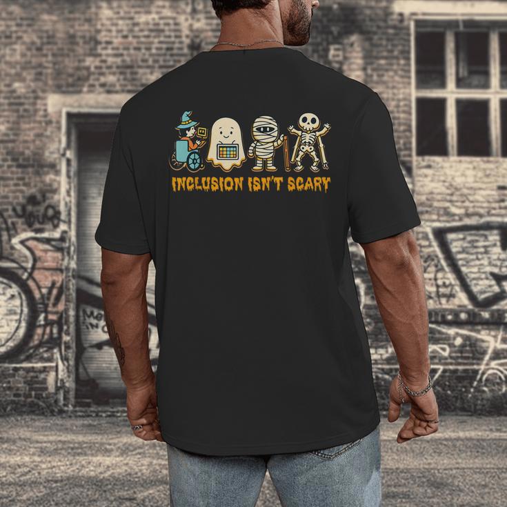 Inclusion Isn't Scary Halloween Sped Teacher Women Men Men's Back Print T-Shirt, funny design