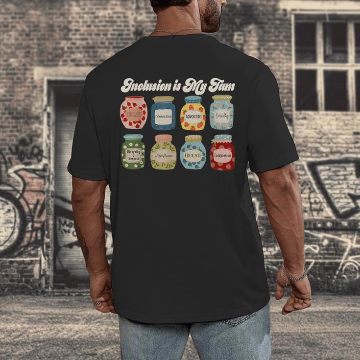 Inclusion Is My Jam Neurodiversity Special Education Teacher Men's Back Print T-Shirt, funny design Inclusion Is My Jam Neurodiversity Special Education Teacher Men's Back Print T-Shirt, funny design