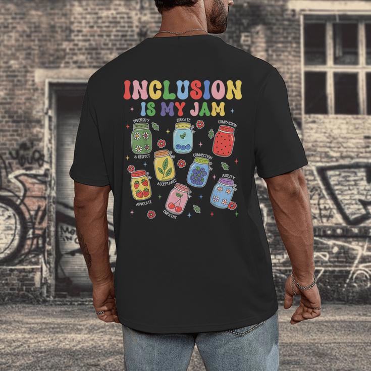 Inclusion Is My Jam SPED Teacher Special Education Life Men's Back Print T-Shirt, funny design Inclusion Is My Jam SPED Teacher Special Education Life Men's Back Print T-Shirt, funny design
