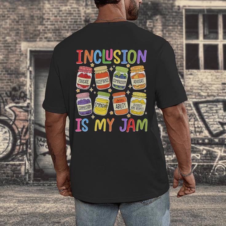 Inclusion Is My Jam SPED Teacher Special Education Teacher Men's Back Print T-Shirt, funny design Inclusion Is My Jam SPED Teacher Special Education Teacher Men's Back Print T-Shirt, funny design