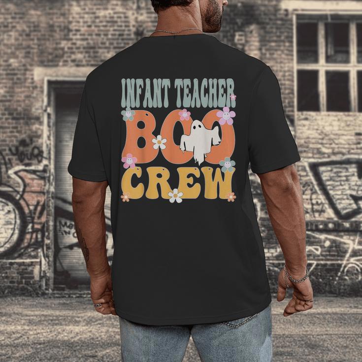 Infant Teacher Boo Crew Ghost Groovy Halloween For Women Men's Back Print T-Shirt, funny design