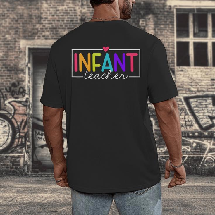 Infant Teacher Daycare Provider Childcare Teacher Men's Back Print T-Shirt, funny design