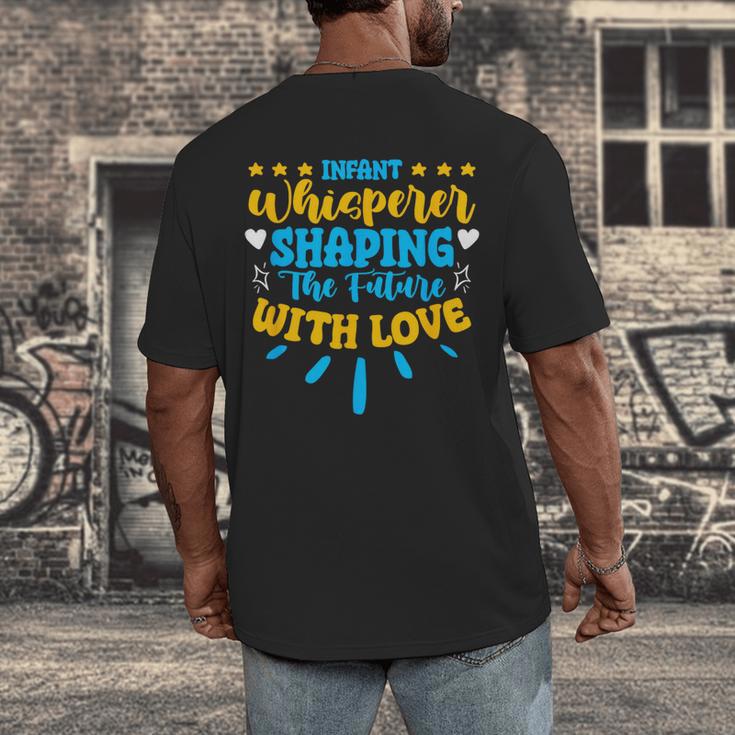 Infant Whisperer Daycare School Childcare Infant Teacher Men's Back Print T-Shirt, funny design Infant Whisperer Daycare School Childcare Infant Teacher Men's Back Print T-Shirt, funny design