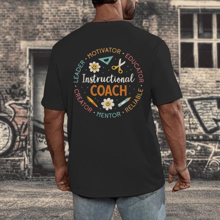 Instructional Coach Back To School Teacher Men's Back Print T-Shirt, funny design Instructional Coach Back To School Teacher Men's Back Print T-Shirt, funny design