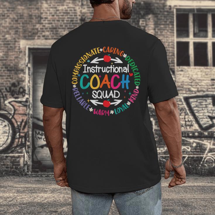 Instructional Coach Squad Teacher Assistant Support Team Men's Back Print T-Shirt, funny design Instructional Coach Squad Teacher Assistant Support Team Men's Back Print T-Shirt, funny design