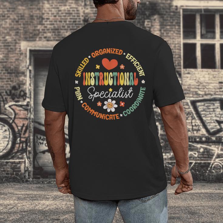 Instructional Specialist School Cute Academic Teacher Men's Back Print T-Shirt, funny design Instructional Specialist School Cute Academic Teacher Men's Back Print T-Shirt, funny design