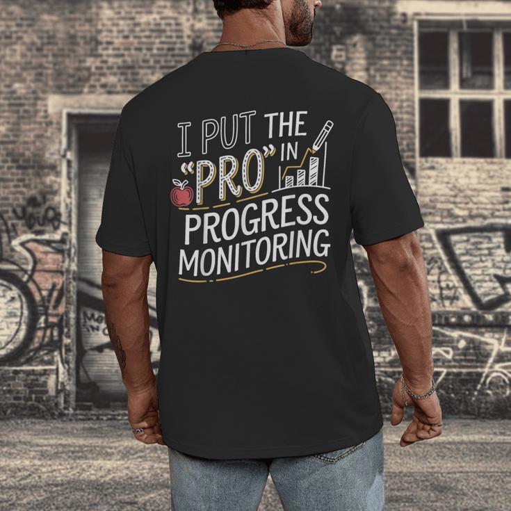 Intervention Teacher Progress Monitoring Intervention Men's Back Print T-Shirt, funny design Intervention Teacher Progress Monitoring Intervention Men's Back Print T-Shirt, funny design