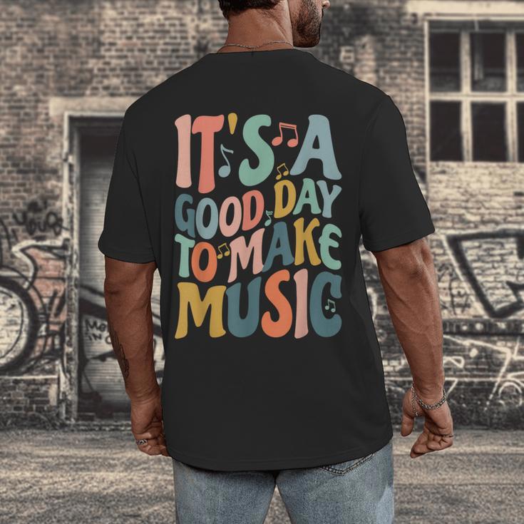 It's A Good Day To Make Music Musician Band Music Teacher Men's Back Print T-Shirt, funny design It's A Good Day To Make Music Musician Band Music Teacher Men's Back Print T-Shirt, funny design