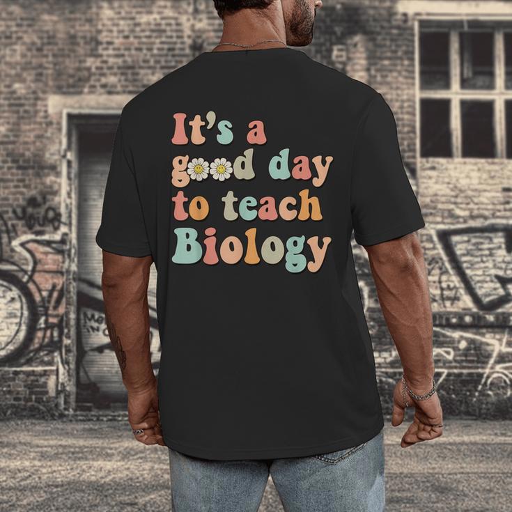 It's A Good Day To Teach Biology Biology Teacher Men's Back Print T-Shirt, funny design