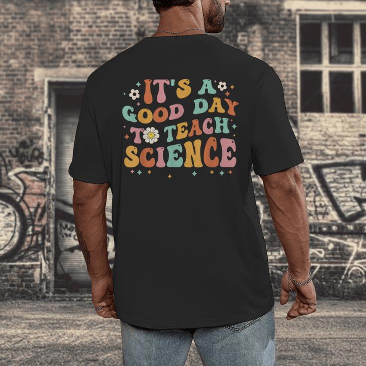 Its A Good Day To Teach Science Earth Science Teacher Men's Back Print T-Shirt, funny design