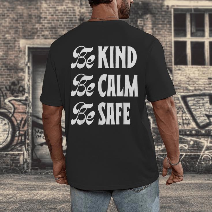 Be Kind Be Calm Be Safe Awareness For Teachers For Men Women Kids Men's Back Print T-Shirt, funny design Be Kind Be Calm Be Safe Awareness For Teachers For Men Women Kids Men's Back Print T-Shirt, funny design