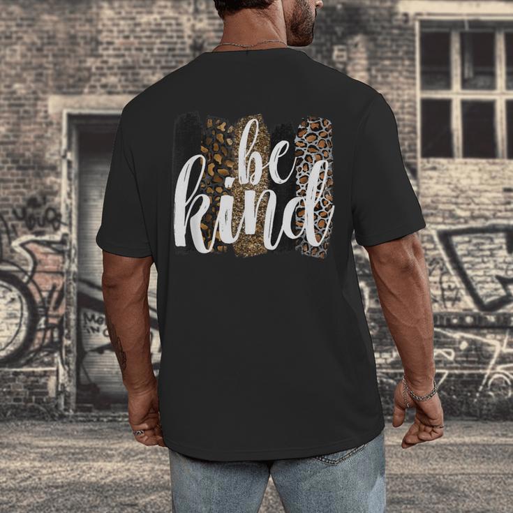 Be Kind Women Inspirational Teacher Animal Print Men's Back Print T-Shirt, funny design Be Kind Women Inspirational Teacher Animal Print Men's Back Print T-Shirt, funny design