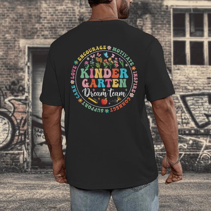 Kindergarten Dream Team Back To School Teacher Flower For Men Women Girls Kids Men's Back Print T-Shirt, funny design