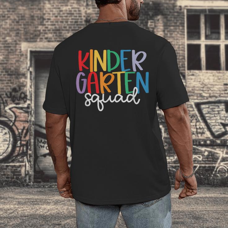 Kindergarten Squad Team Crew Teacher Back To School Men's Back Print T-Shirt, funny design Kindergarten Squad Team Crew Teacher Back To School Men's Back Print T-Shirt, funny design