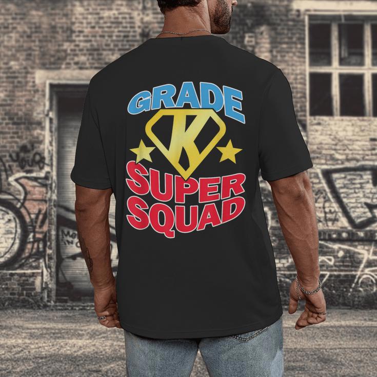 Kindergarten Super Squad Superhero Teacher Team Men Women Girls Kids Men's Back Print T-Shirt, funny design