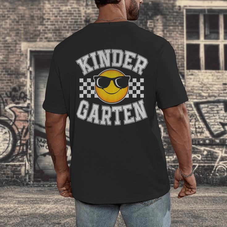 Kindergarten Teacher First Day Of Kinder Back To School Men's Back Print T-Shirt, funny design Kindergarten Teacher First Day Of Kinder Back To School Men's Back Print T-Shirt, funny design