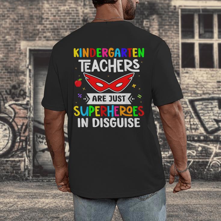 Kindergarten Teachers Are Just Superheroes In Disguise Men's Back Print T-Shirt, funny design