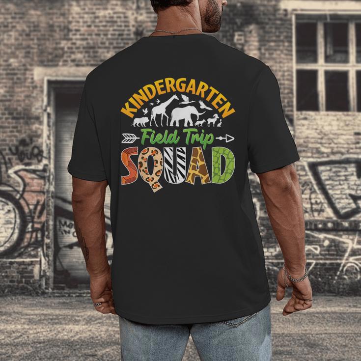 Kindergarten Zoo Field Trip Squad Matching Teacher Students Men's Back Print T-Shirt, funny design