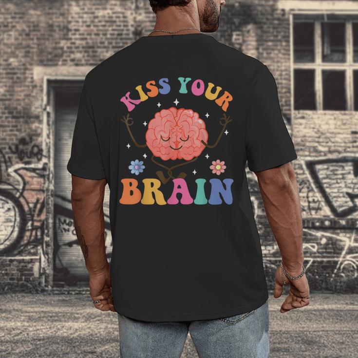 Kiss Your Brain Sped Teacher Appreciation Back To School Kid Men's Back Print T-Shirt, funny design Kiss Your Brain Sped Teacher Appreciation Back To School Kid Men's Back Print T-Shirt, funny design