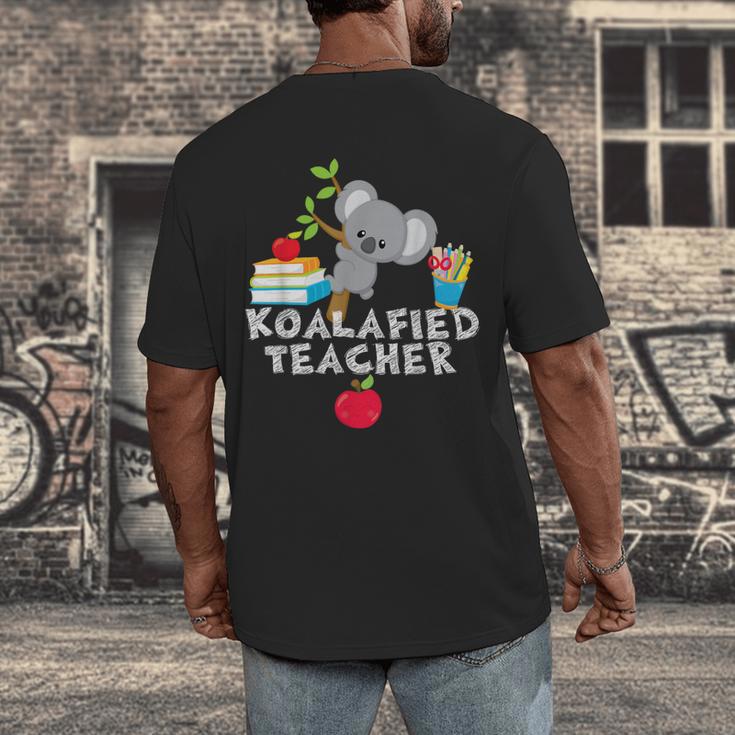 Koalafied Teacher Proud School Teacher Koala Cute T-Shirt Men's Back Print T-Shirt, funny design Koalafied Teacher Proud School Teacher Koala Cute T-Shirt Men's Back Print T-Shirt, funny design