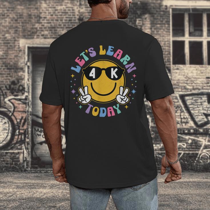 Lets Learn Today Shirt Smile Face 4K Teacher Back To School Men's Back Print T-Shirt, funny design Lets Learn Today Shirt Smile Face 4K Teacher Back To School Men's Back Print T-Shirt, funny design