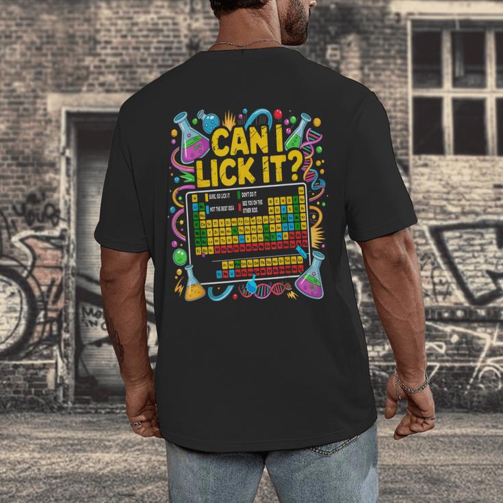 Can I Lick It Periodic Table Science Teacher Men Women Men's Back Print T-Shirt, funny design
