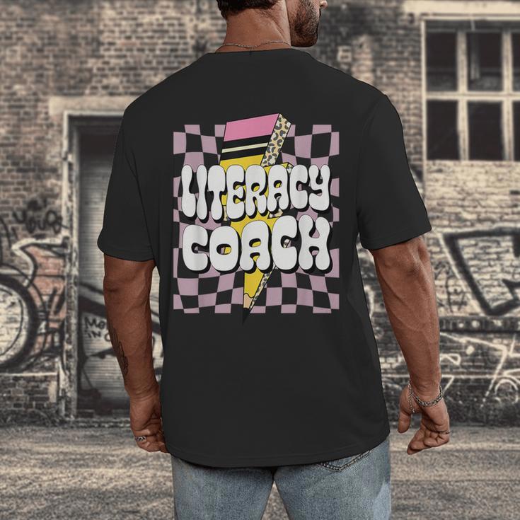 Literacy Coach Reading Specialist Facilitator Lead Teacher Men's Back Print T-Shirt, funny design Literacy Coach Reading Specialist Facilitator Lead Teacher Men's Back Print T-Shirt, funny design