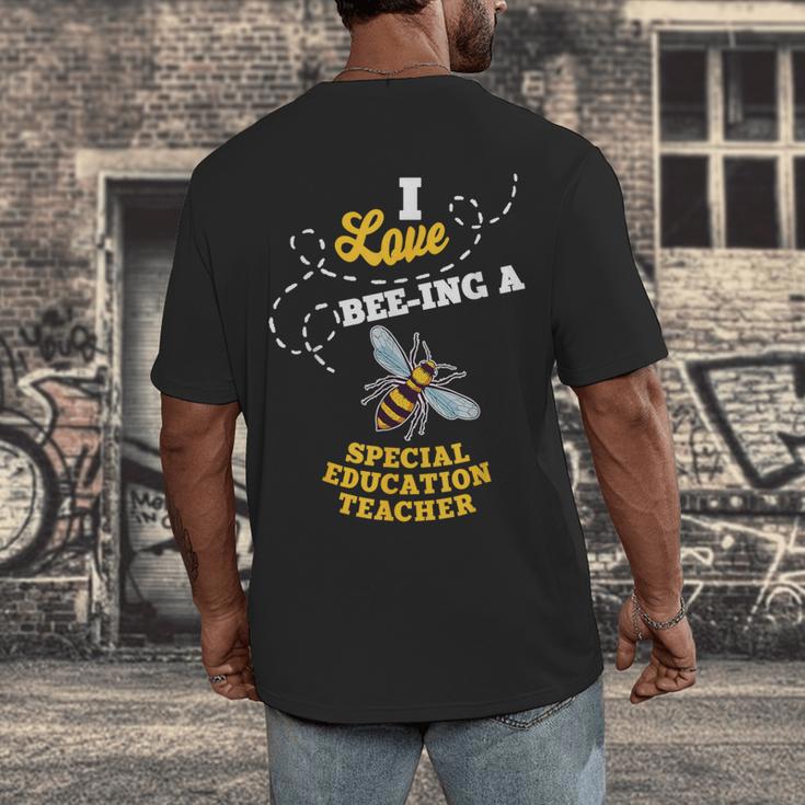 I Love Bee-Ing A Special Education Teacher Honey Bee Job For Men Women Men's Back Print T-Shirt, funny design I Love Bee-Ing A Special Education Teacher Honey Bee Job For Men Women Men's Back Print T-Shirt, funny design