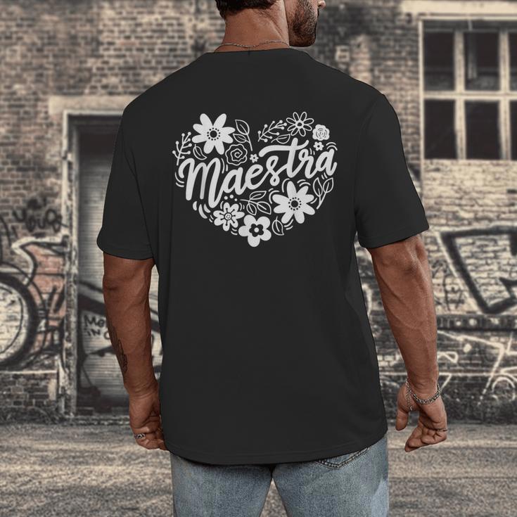 Maestra Spanish Teacher Men's Back Print T-Shirt, funny design Maestra Spanish Teacher Men's Back Print T-Shirt, funny design
