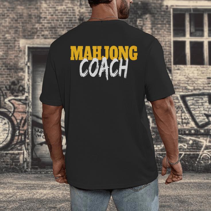 Mahjong Coach Coaching Trainer Teacher Men's Back Print T-Shirt, funny design Mahjong Coach Coaching Trainer Teacher Men's Back Print T-Shirt, funny design