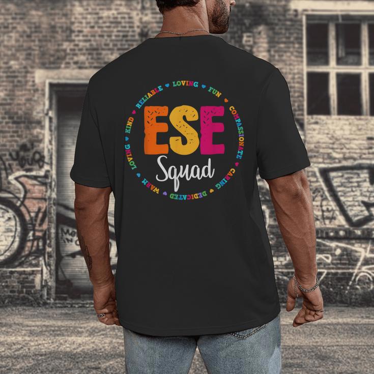 Matching ESE Squad First Last Day Team Teacher Student Tribe Men's Back Print T-Shirt, funny design Matching ESE Squad First Last Day Team Teacher Student Tribe Men's Back Print T-Shirt, funny design