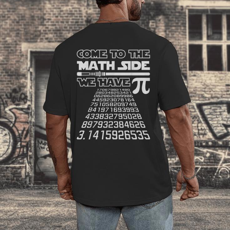 Come To The Math Side We Have Pie Shirt Pi Day Teacher Men's Back Print T-Shirt, funny design Come To The Math Side We Have Pie Shirt Pi Day Teacher Men's Back Print T-Shirt, funny design