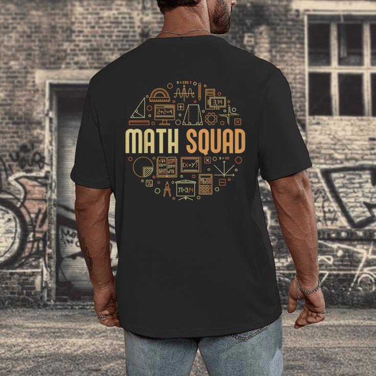 Math Squad For Teacher Or Student Mathematics Men Women Kids Men's Back Print T-Shirt, funny design