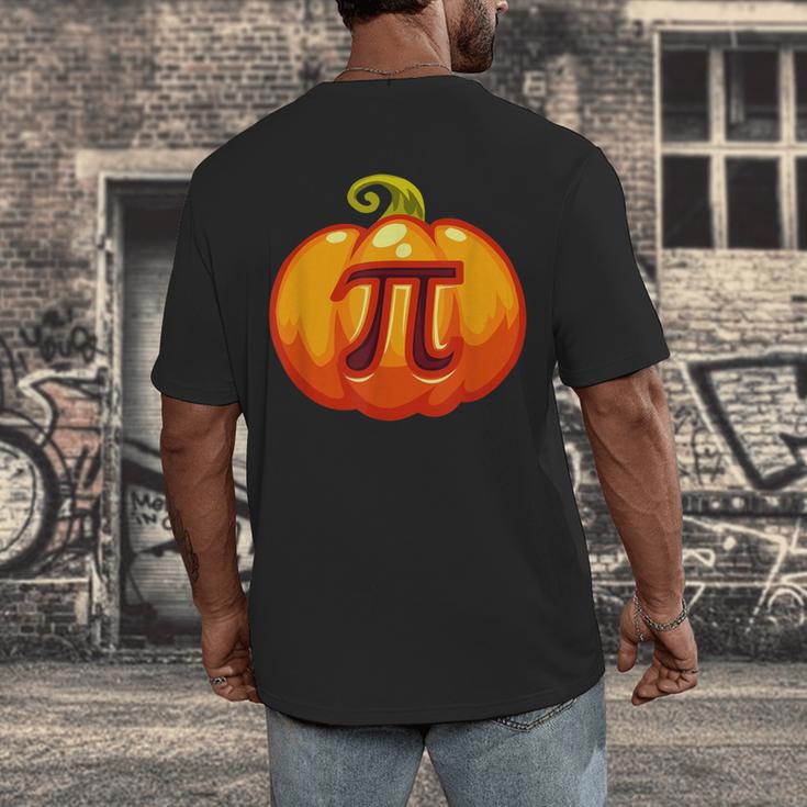 Math Teacher Halloween Costume Pumpkin Pi Pun Pie Men Men's Back Print T-Shirt, funny design