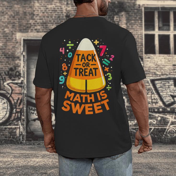 Math Teacher Halloween Costume Trick Or Treat Math Sweet Men's Back Print T-Shirt, funny design Math Teacher Halloween Costume Trick Or Treat Math Sweet Men's Back Print T-Shirt, funny design