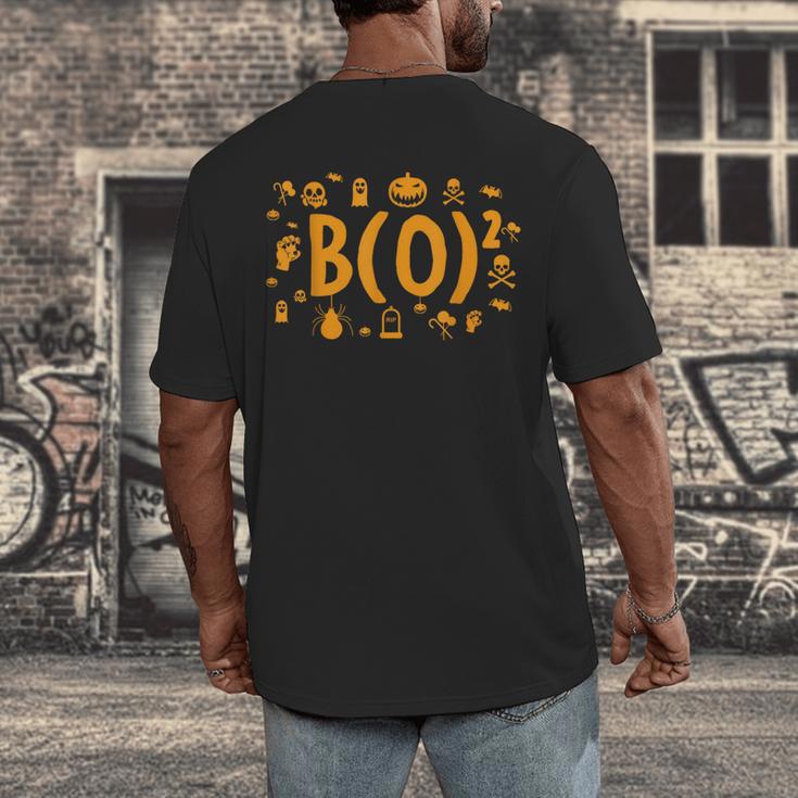 Math Teacher Halloween Mathematician Math Lover Boo Men's Back Print T-Shirt, funny design