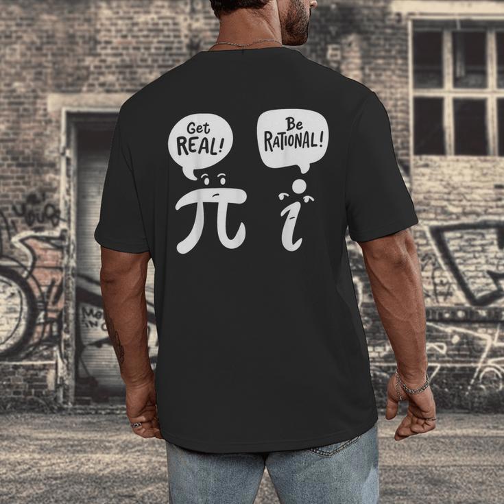 Math Teacher Math Student Be Real Get Rational Men's Back Print T-Shirt, funny design Math Teacher Math Student Be Real Get Rational Men's Back Print T-Shirt, funny design