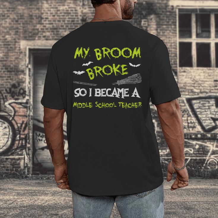 Middle School Teacher Halloween Costume Shirt Lazy Men's Back Print T-Shirt, funny design Middle School Teacher Halloween Costume Shirt Lazy Men's Back Print T-Shirt, funny design
