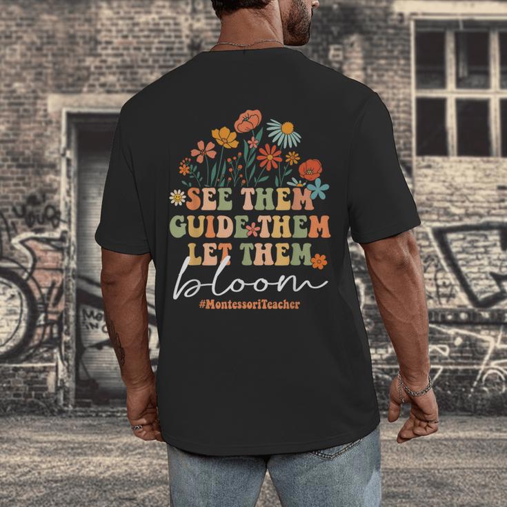 Montessori Teacher Men's Back Print T-Shirt, funny design Montessori Teacher Men's Back Print T-Shirt, funny design