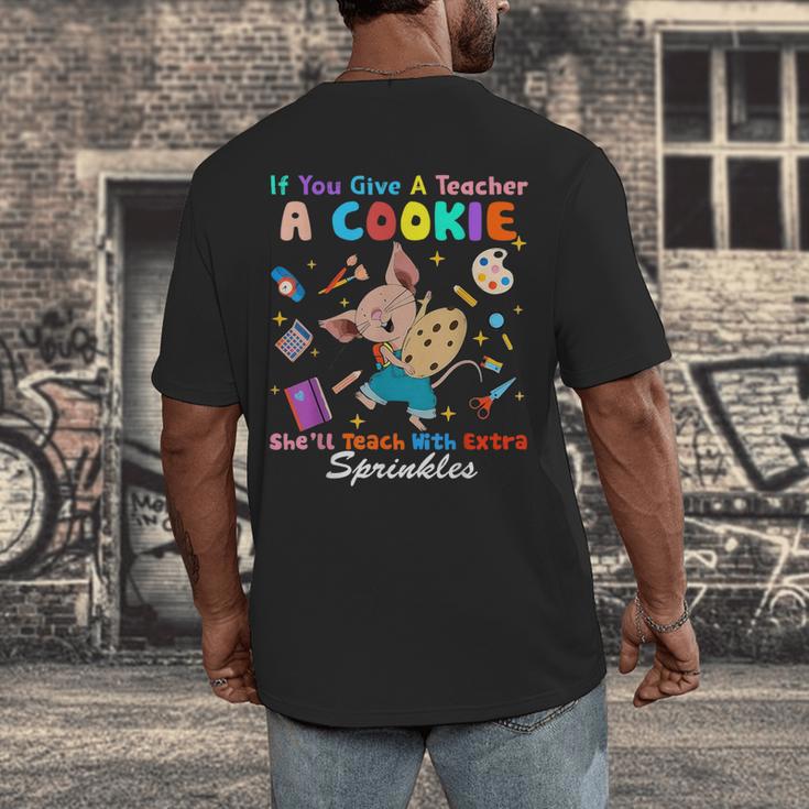 Mouse If You Give A Teacher A Student She Will Love You Men's Back Print T-Shirt, funny design Mouse If You Give A Teacher A Student She Will Love You Men's Back Print T-Shirt, funny design