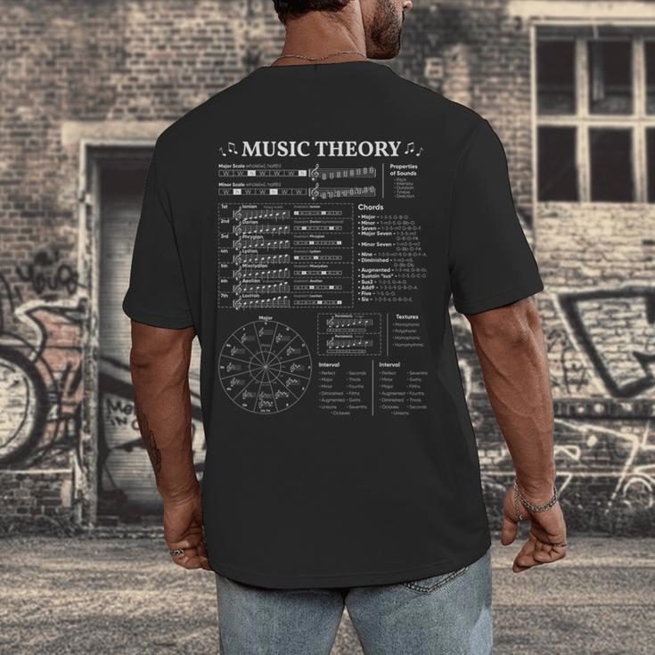 Music Theory Music Teacher Musician Learning School Men's Back Print T-Shirt, funny design