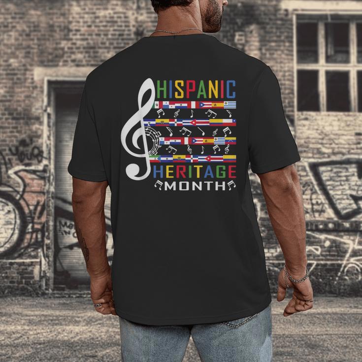 Music Teacher Kid National Hispanic Heritage Month Men's Back Print T-Shirt, funny design Music Teacher Kid National Hispanic Heritage Month Men's Back Print T-Shirt, funny design