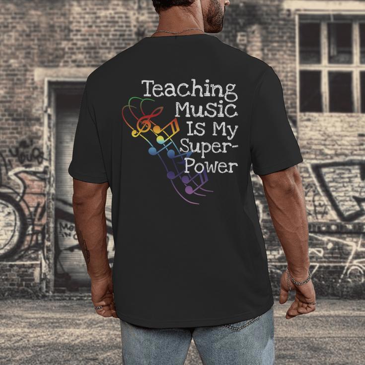 Music Teacher Men's Back Print T-Shirt, funny design