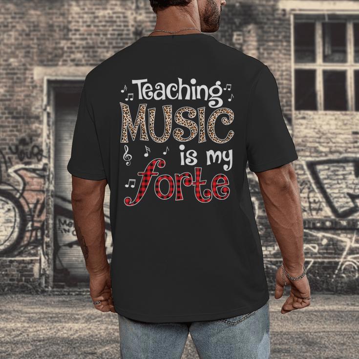 Music Teacher Teaching Music Is My Forte For Music Lovers Men's Back Print T-Shirt, funny design Music Teacher Teaching Music Is My Forte For Music Lovers Men's Back Print T-Shirt, funny design